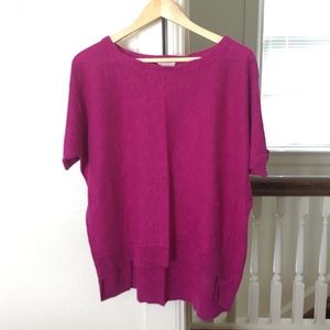Eileen Fisher magenta dolman sleeves top